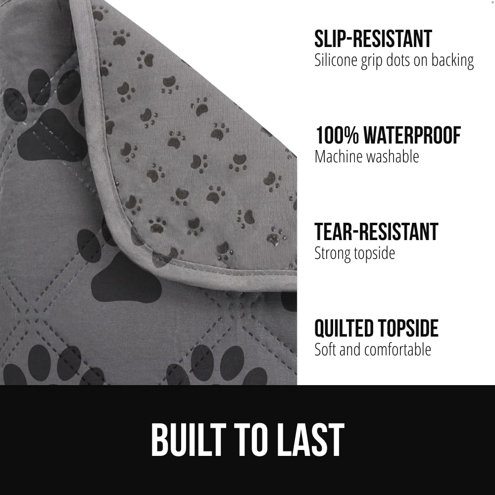 GORILLA GRIP waterproof dog blanket 82x82 underside shows silicone grip backing keeps it in place