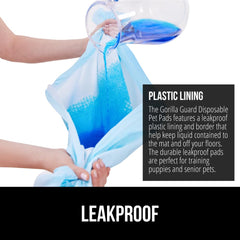 Gorilla Guard pad inner absorbing layers highlighting enhanced capacity for soaking liquids