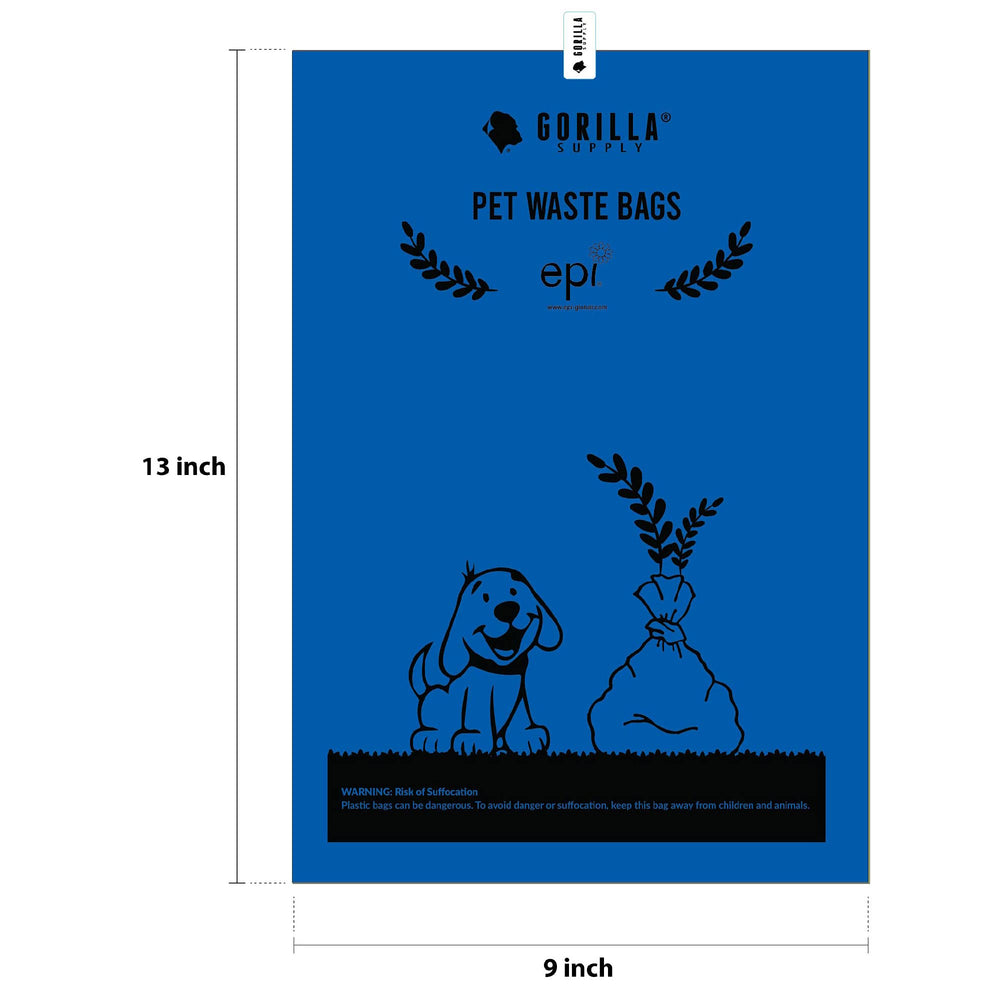 GORILLA SUPPLY 9x13 inch bags designed to fit dogs of all sizes