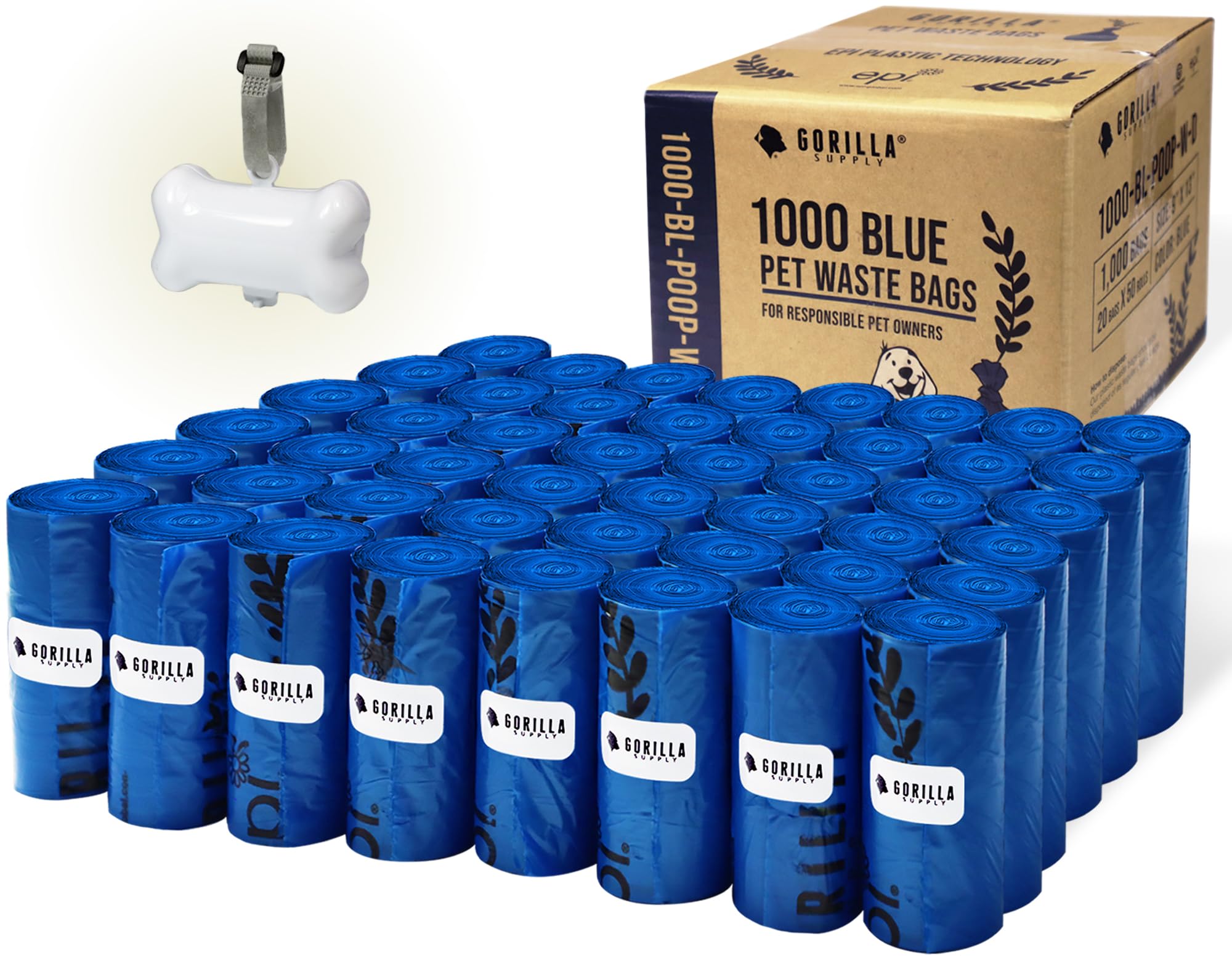 GORILLA SUPPLY dispenser with bag roll shows effortless single-bag dispensing for cleanup