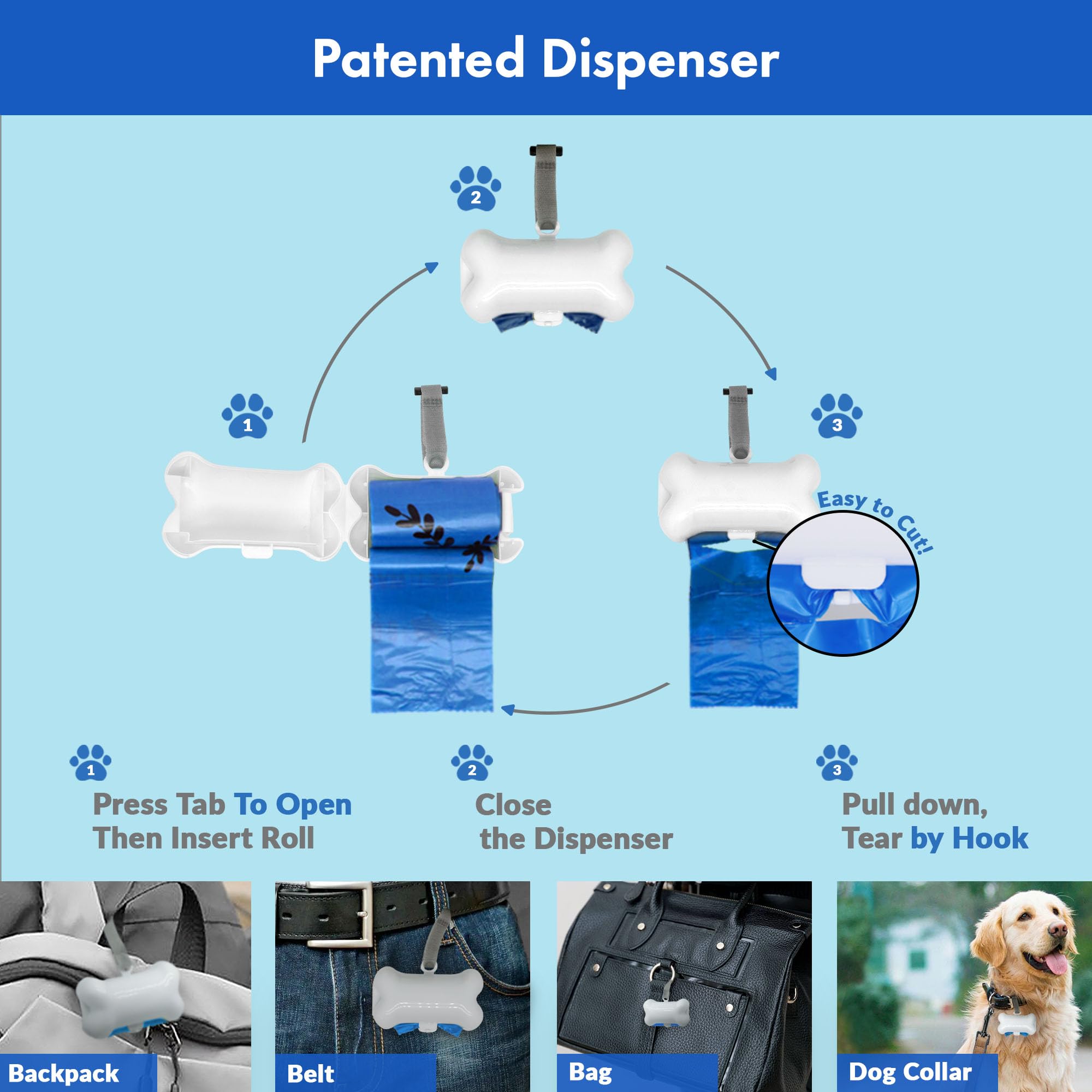 GORILLA SUPPLY unscented waterproof bags prevent leaks and odors during cleanup