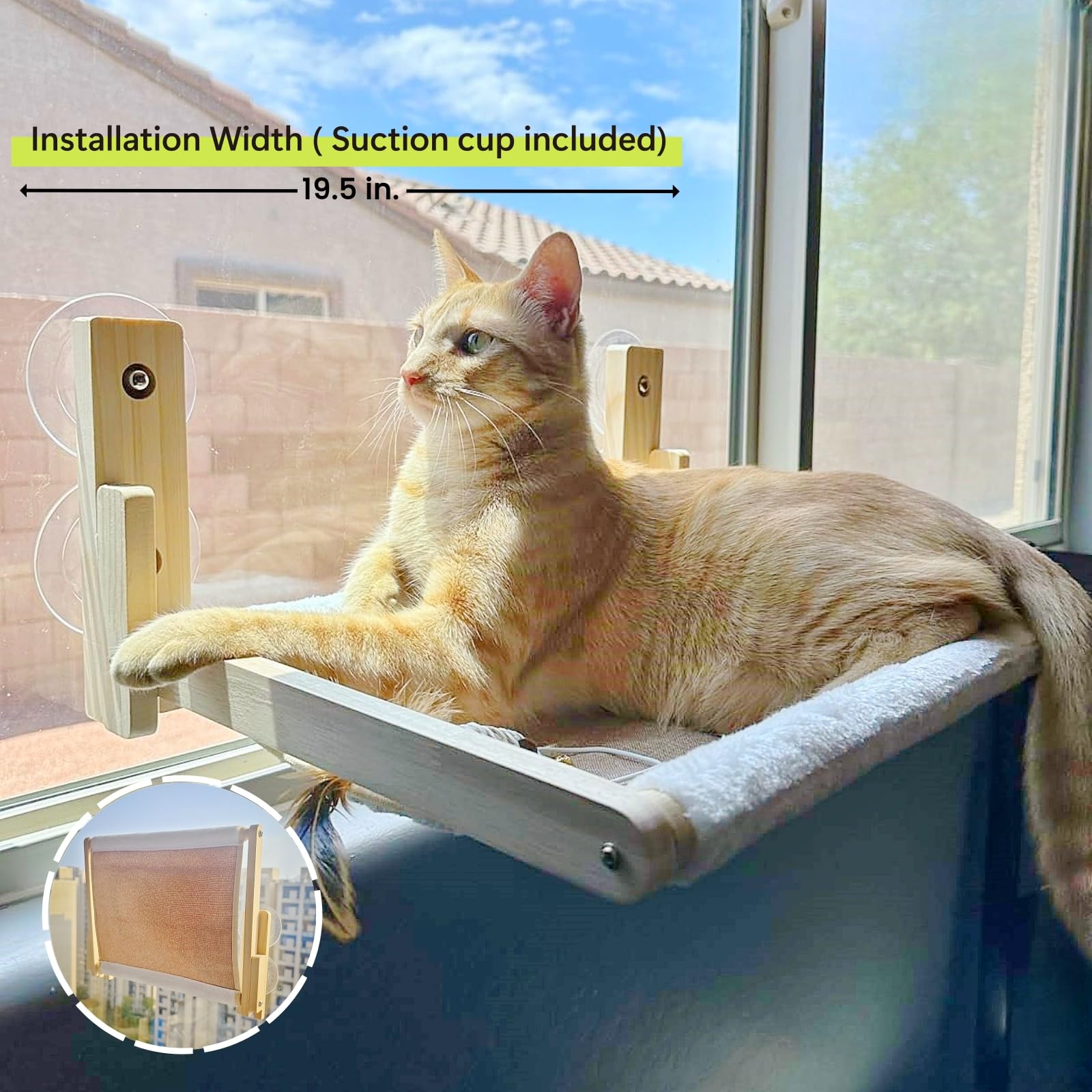 Gesomepurrz machine-washable material keeps the hammock fresh across seasons.