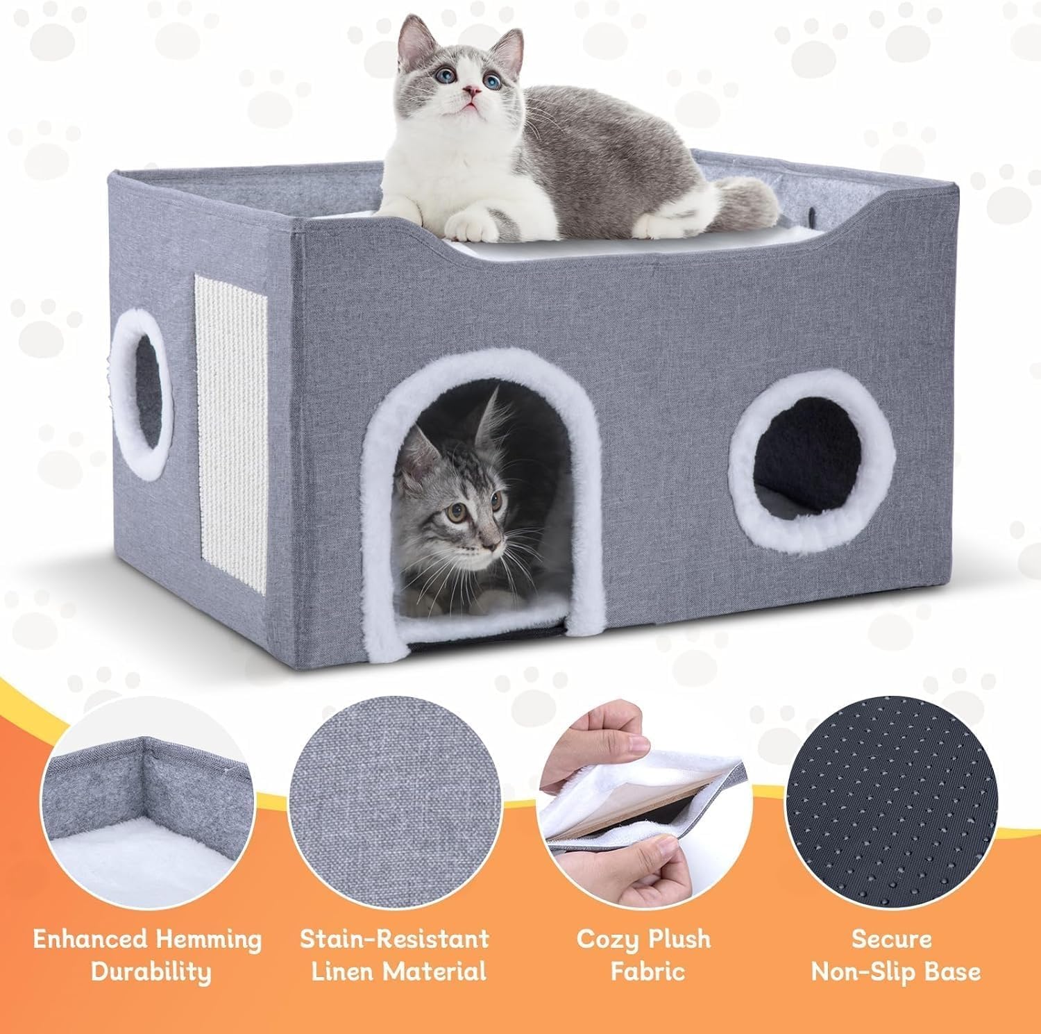 Gosipeya Cat House durable MDF frame supports up to 20 pounds