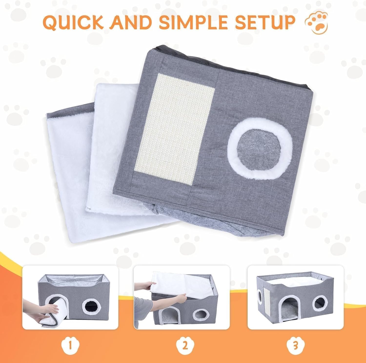 Gosipeya Cat House grey finish complements indoor decor