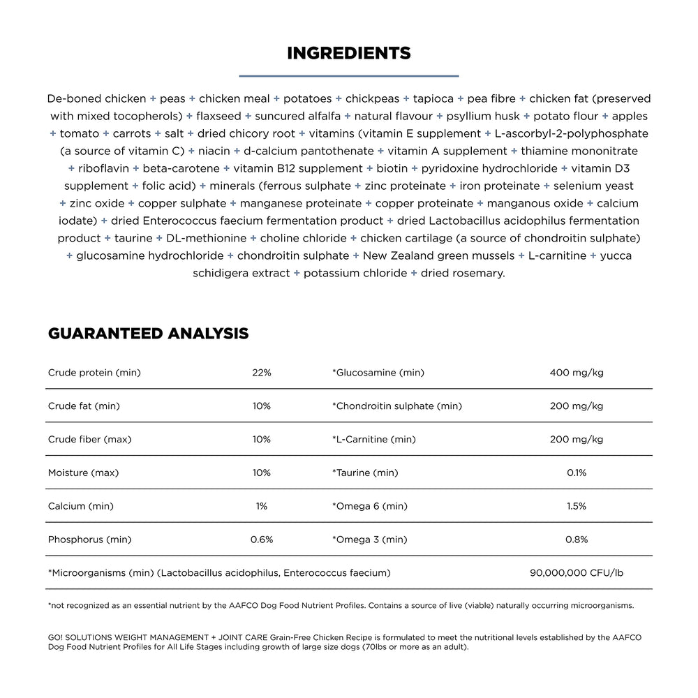 Go! Solutions active dog in motion emphasizes mobility-support nutrition