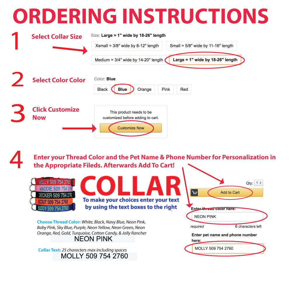 GoTags color and thread options showcase 70 possible combinations for a unique look