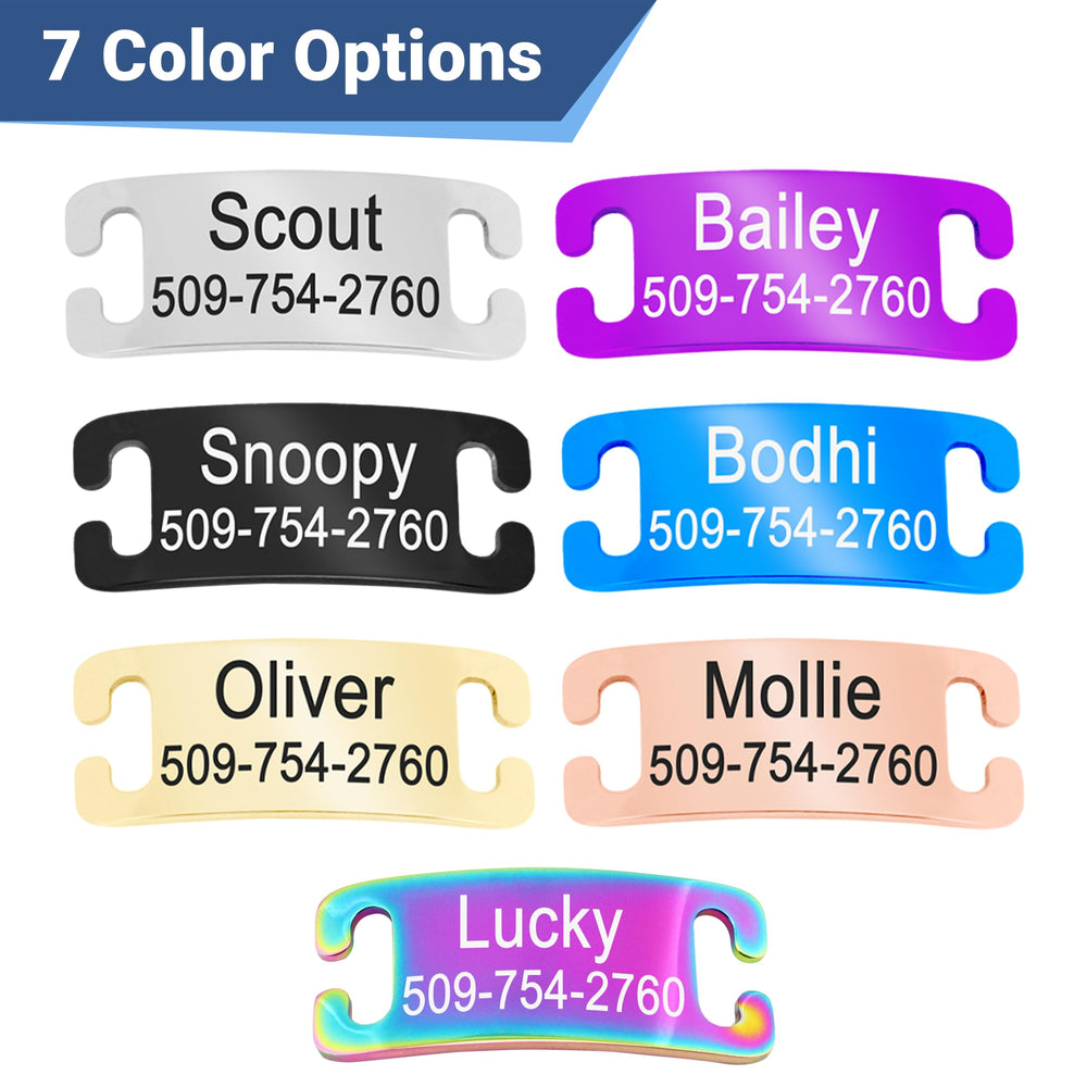 GoTags engraved large tag for 1 inch collar compatibility.