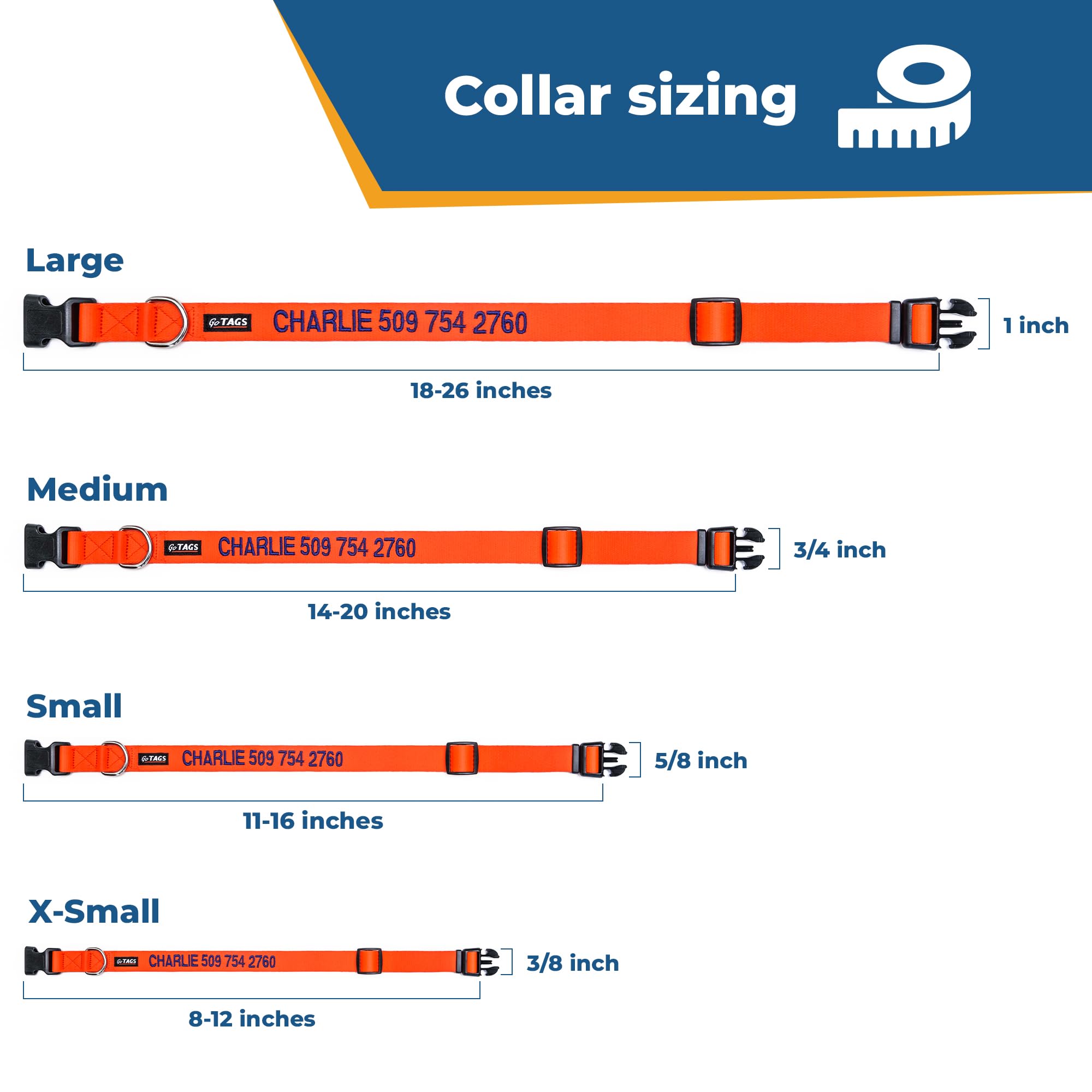 GoTags quick-release buckle on a dog collar enables easy one-handed removal