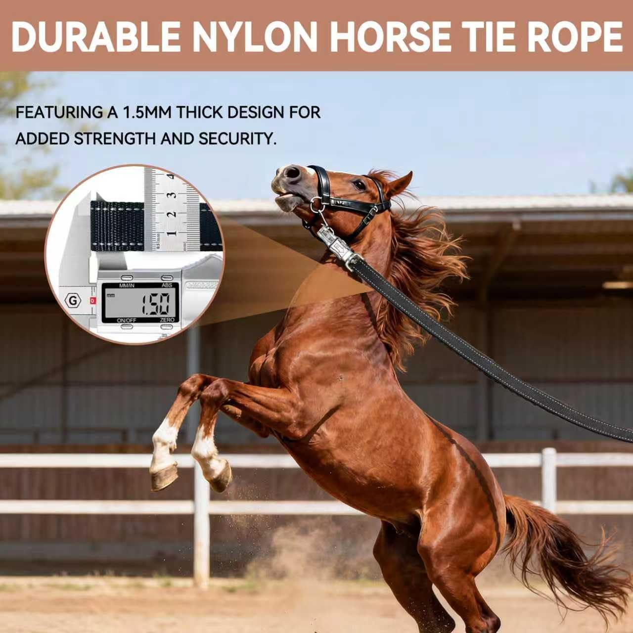 GOVIICTRICH nylon cross ties deliver weather-resistant durability for daily barn use.