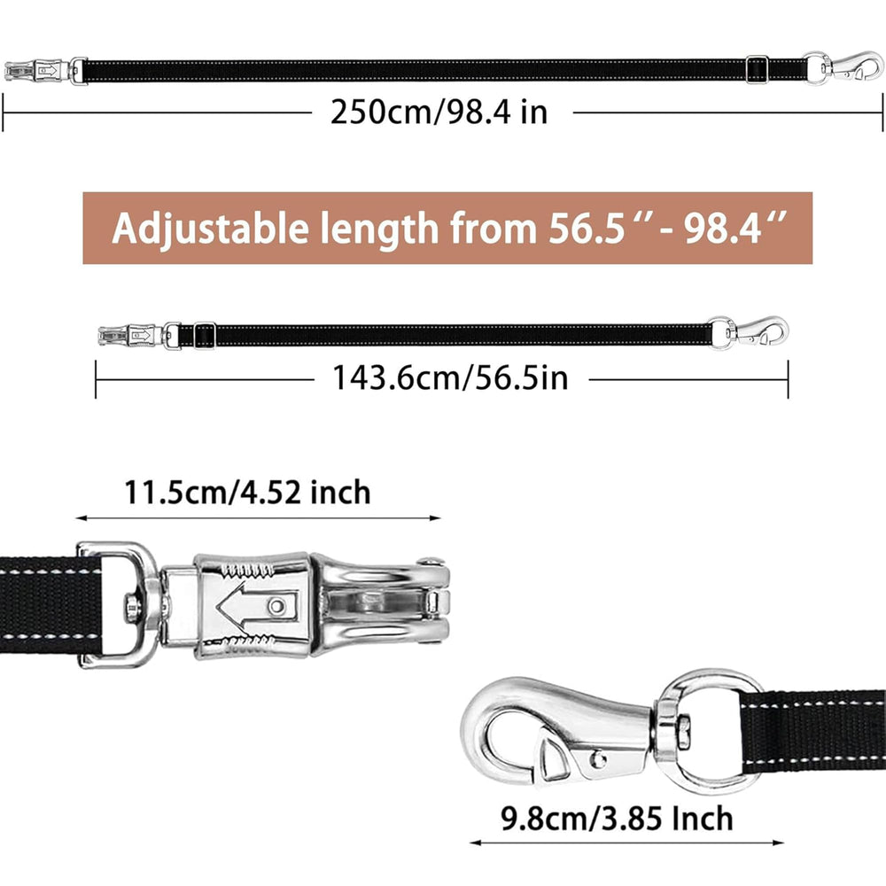 GOVIICTRICH cross ties with panic snap end for quick-release safety.