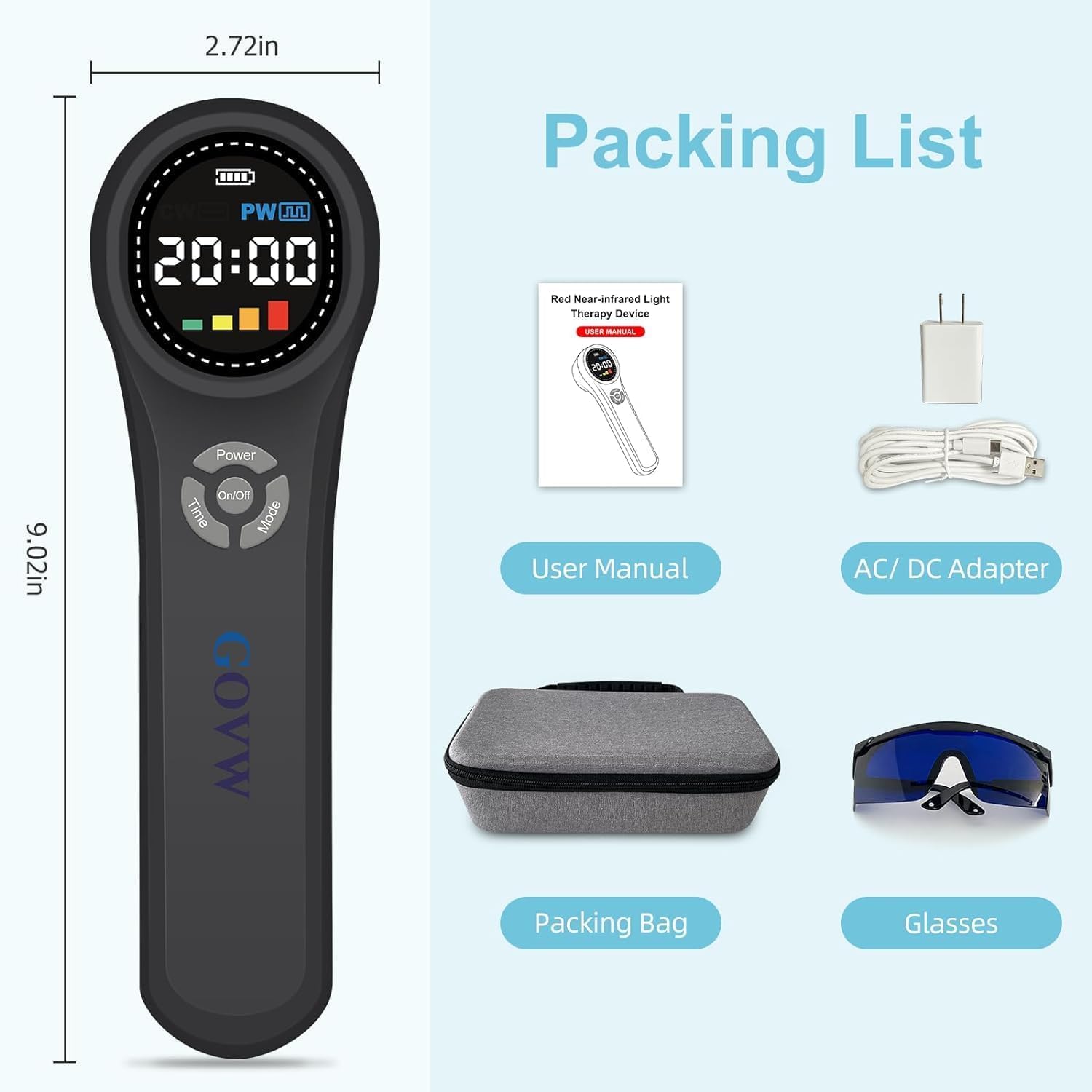GOVW cold laser for home-use pets, easy setup and portable