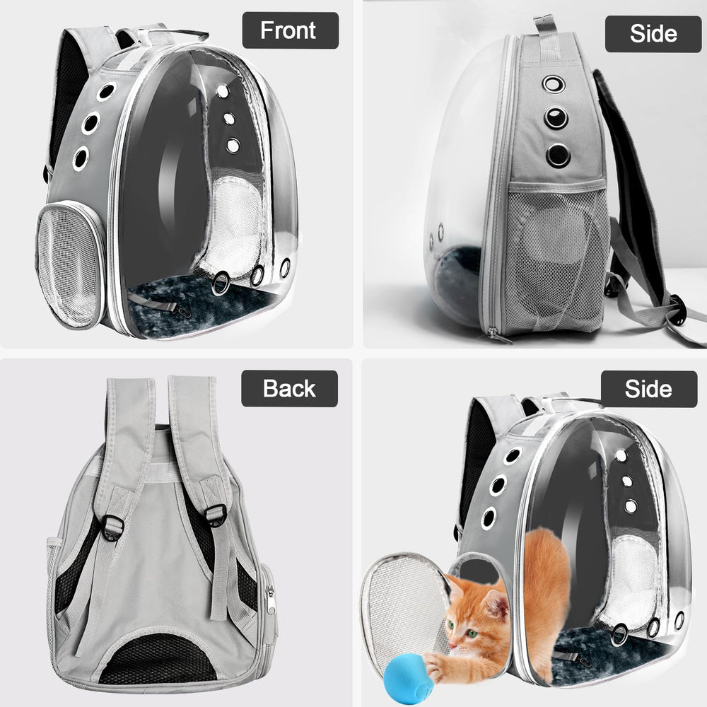 Goxeon cat backpack interior harness secures the cat safely.