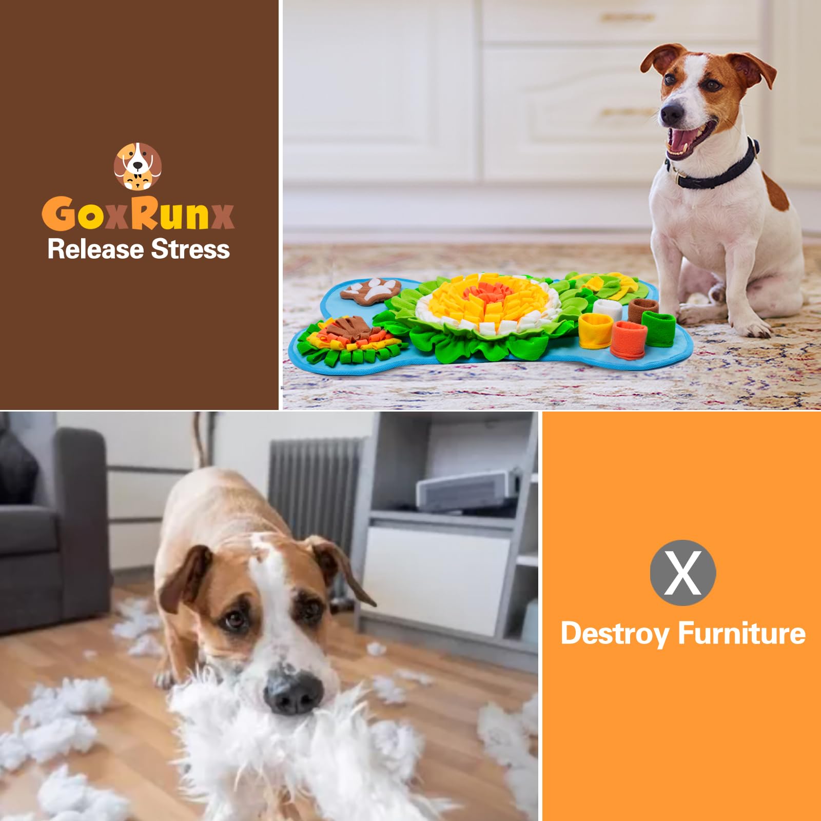 GoxRunx blue snuffle mat, ideal for training and play.