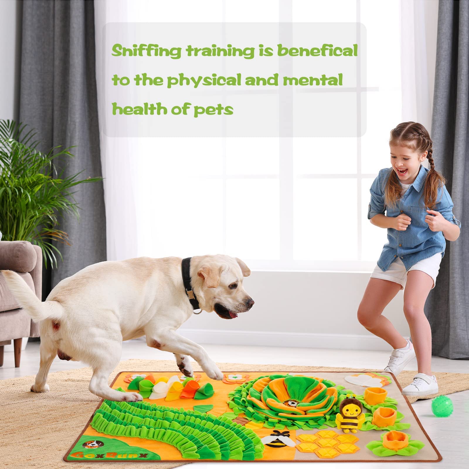 GoxRunx Snuffle Mat foldable and easy to clean for quick storage.
