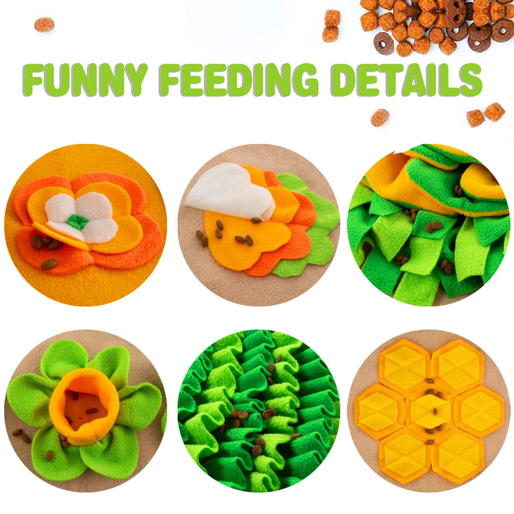 GoxRunx Snuffle Mat hidden pockets hide treats for mental stimulation.