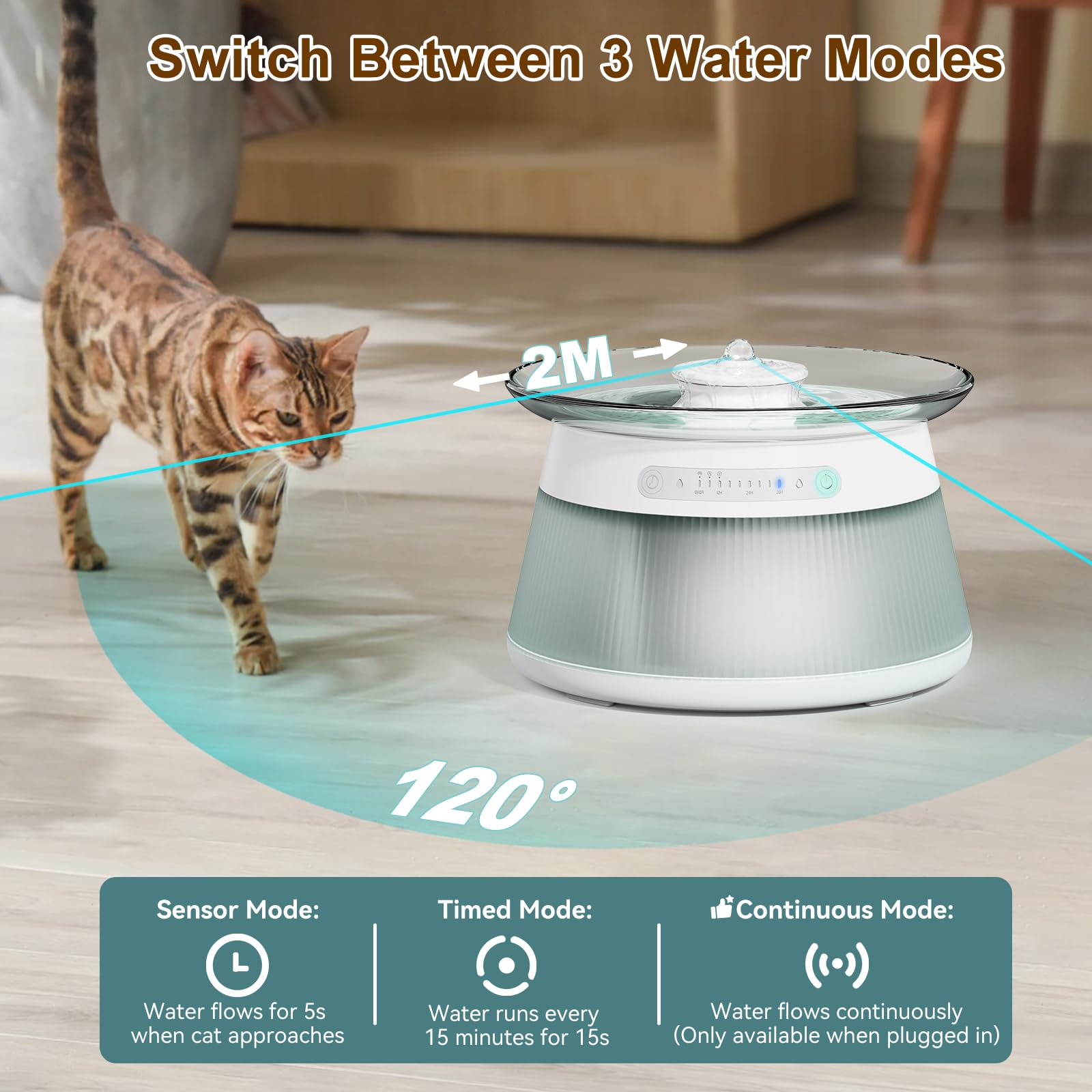 GOYJOY two-point-five-liter clean water tank supports longer intervals between refills