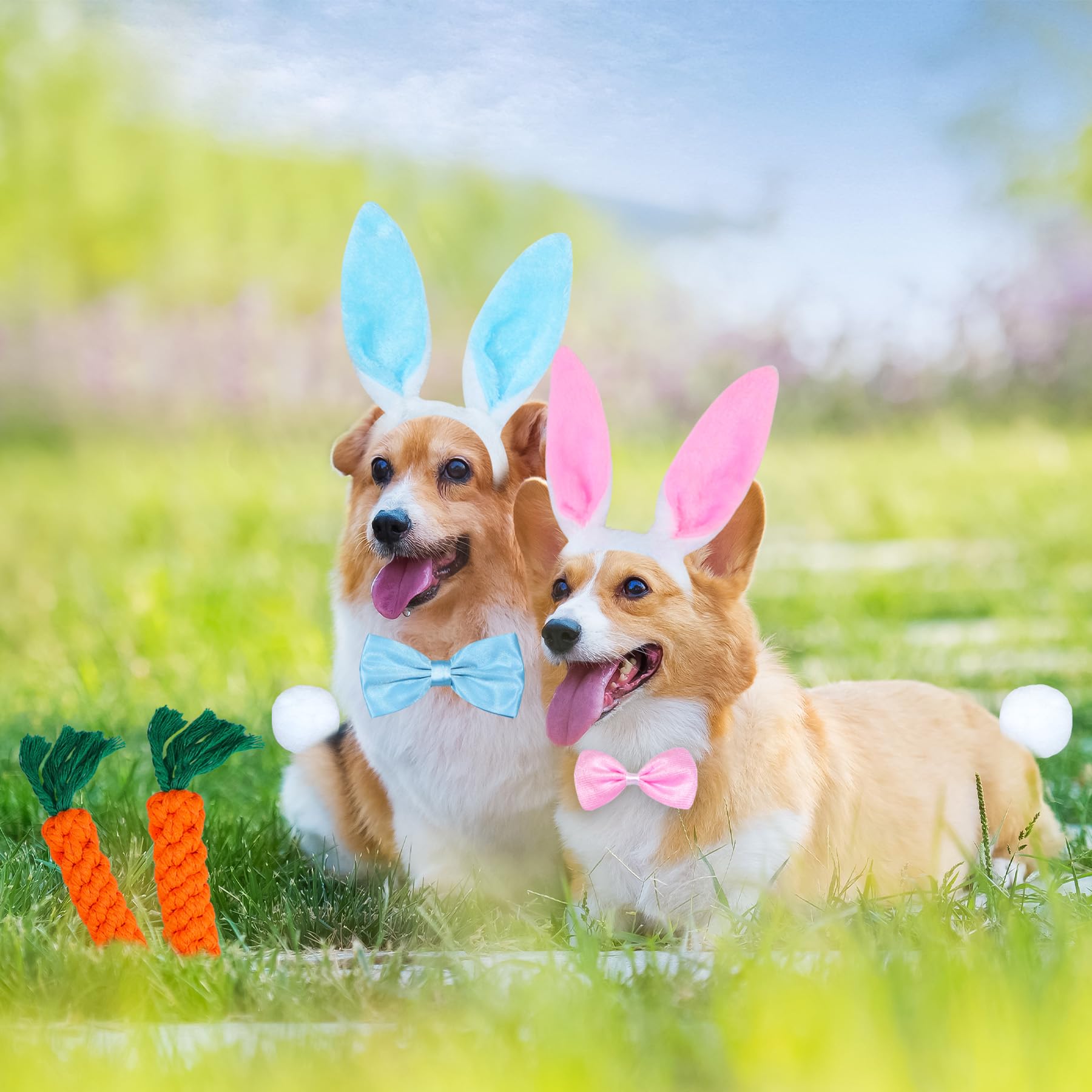 GOYOSWA Easter dog outfit worn during a cheerful photoshoot
