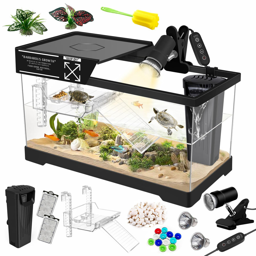 GOZILLA aquatic turtle tank lid secures the enclosure and reduces debris.