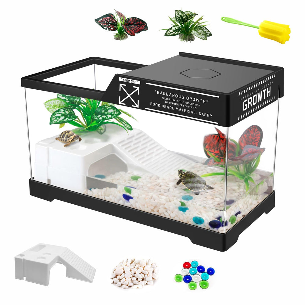 GOZILLA Aquatic Turtle Tank for clear viewing and sturdy, durable construction