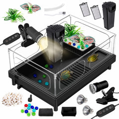 GOZILLA Small Turtle Tank Kit front view, compact habitat for small reptiles.