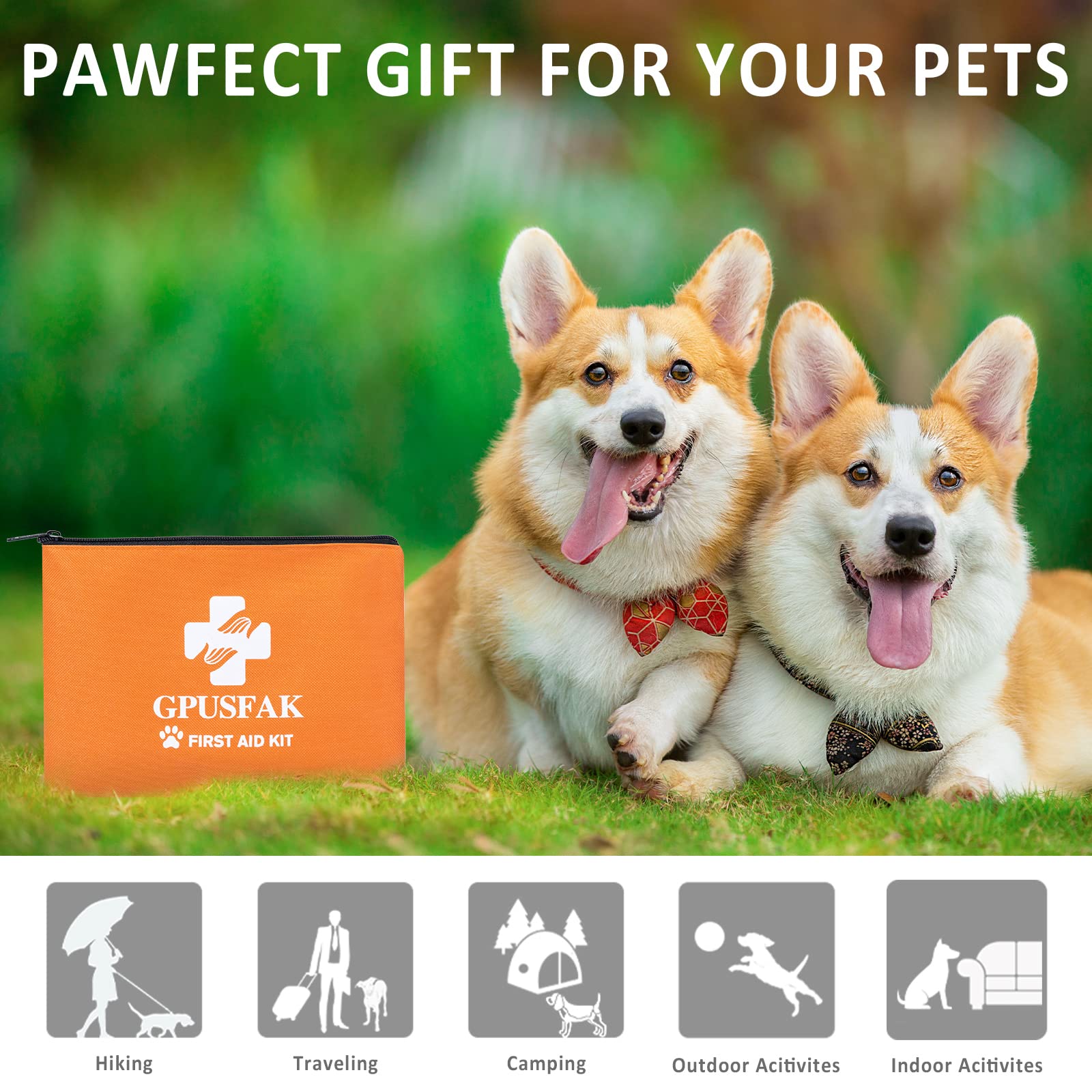 GPUSFAK dog first aid kit home-use convenience for family pets.