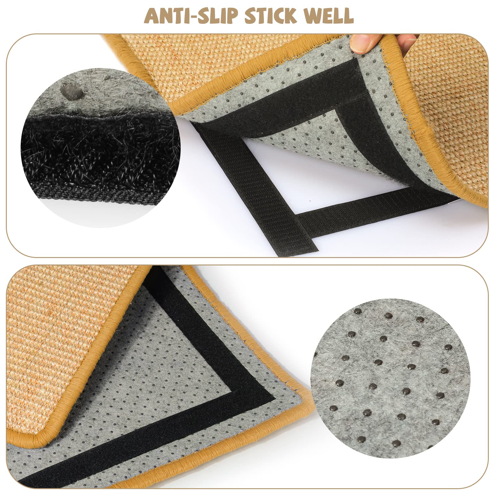 Graciadeco carpet sisal scratching mat two-pack setup in home