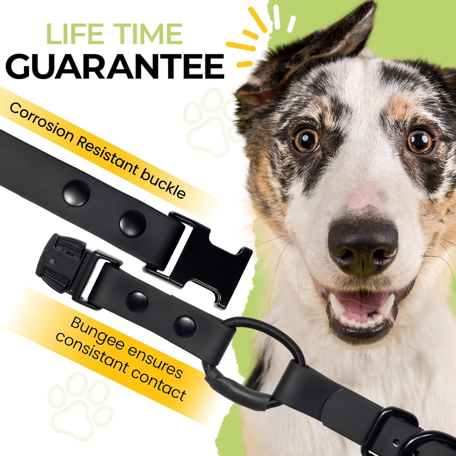 Gracie To The Rescue durable nylon ecollar strap pink for active dogs