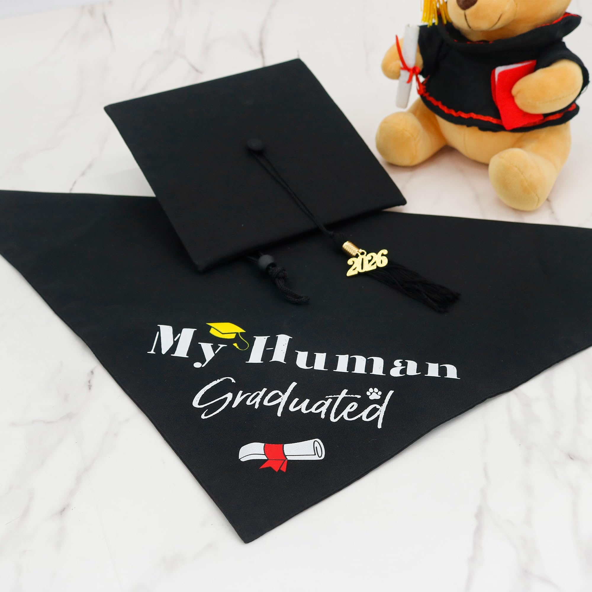 GraduatePro My Human Graduated bandana adds playful pride to portraits
