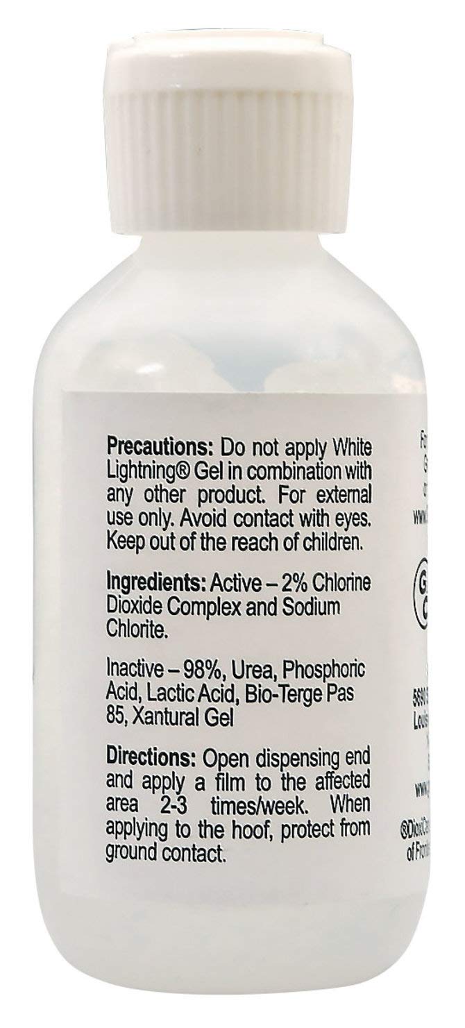 Grand Circuit White Lightning Gel packaging with 2 oz size shown.