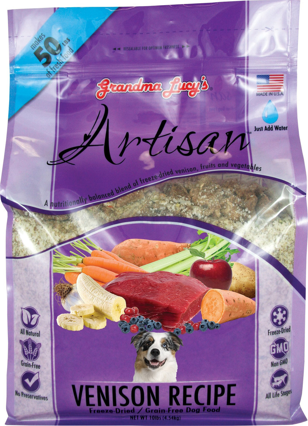 Grandma Lucy's Artisan Venison bag — grain-free formula for dogs