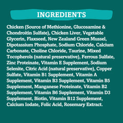Grandma Mae's New Zealand green mussels supply natural glucosamine and chondroitin.