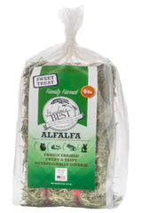 Grandpa's Best Alfalfa Hay 5lbs packaging; compact storage for busy households.