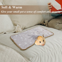 Grddaef soft fleece texture provides warm comfort for small pets.