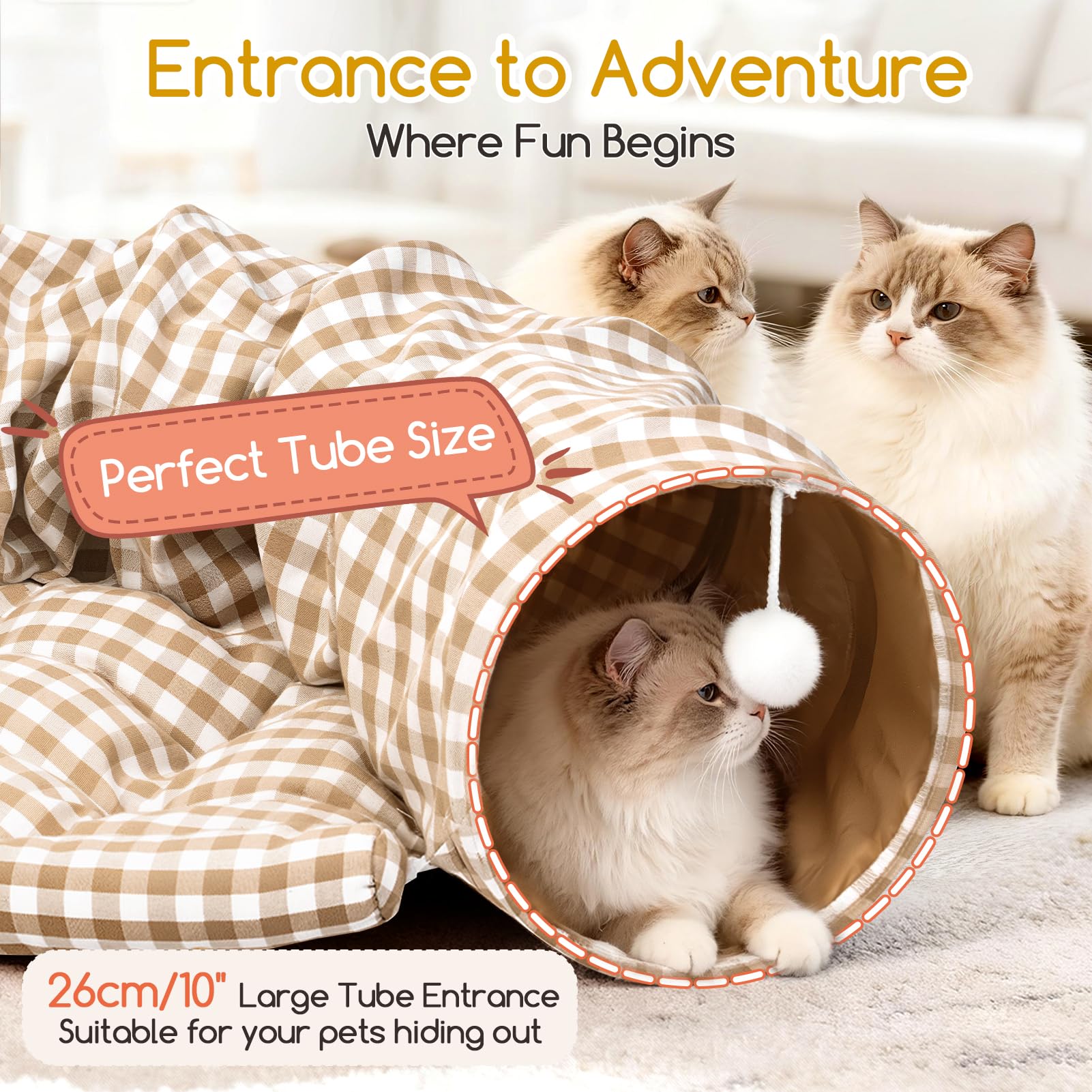 Greatbond Bunny Tunnel Bed folds flat for easy storage in small spaces.