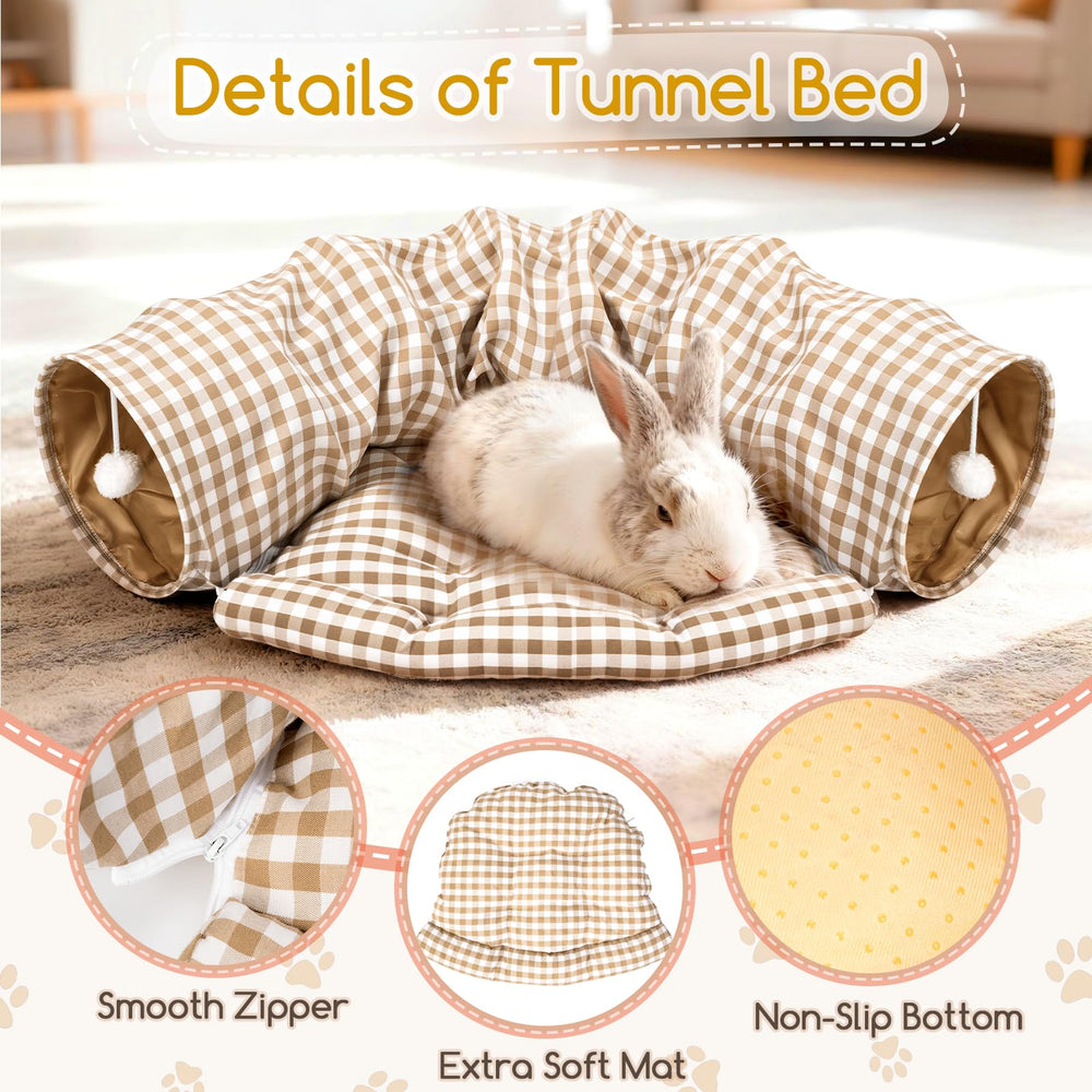Greatbond Bunny Tunnel Bed cushion is machine-washable for easy cleaning.