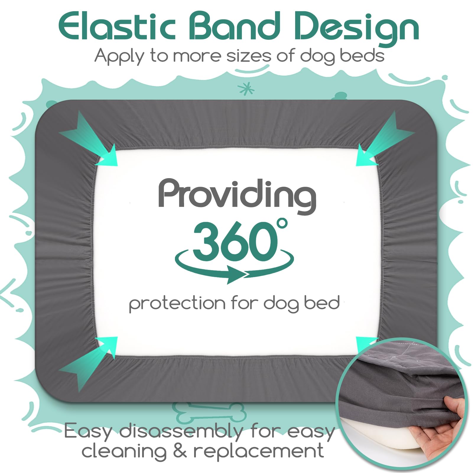 Greatbond machine washable cover for easy cleaning at 30°C.