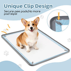Greatbond pee pad holder with four clips secures pads and prevents wrinkles.