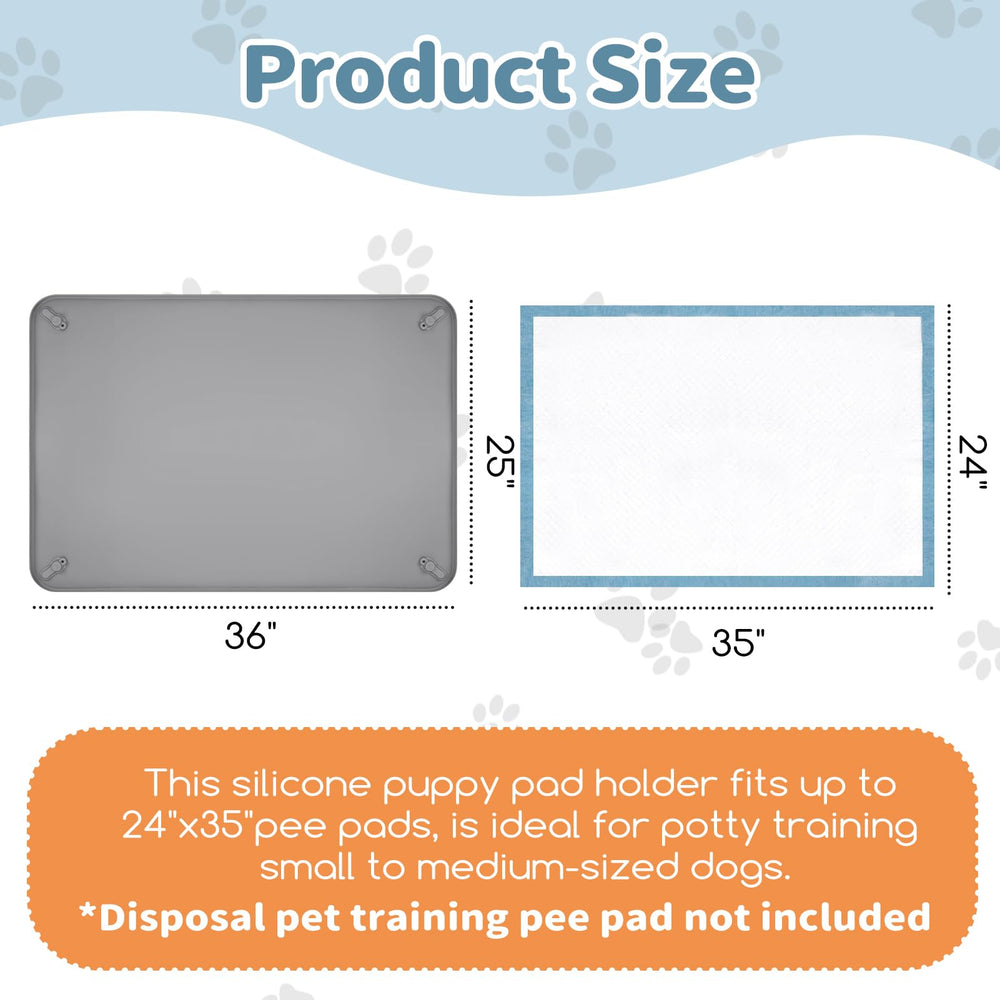 Greatbond pee pad holder high edge tray catches spills to protect floors.