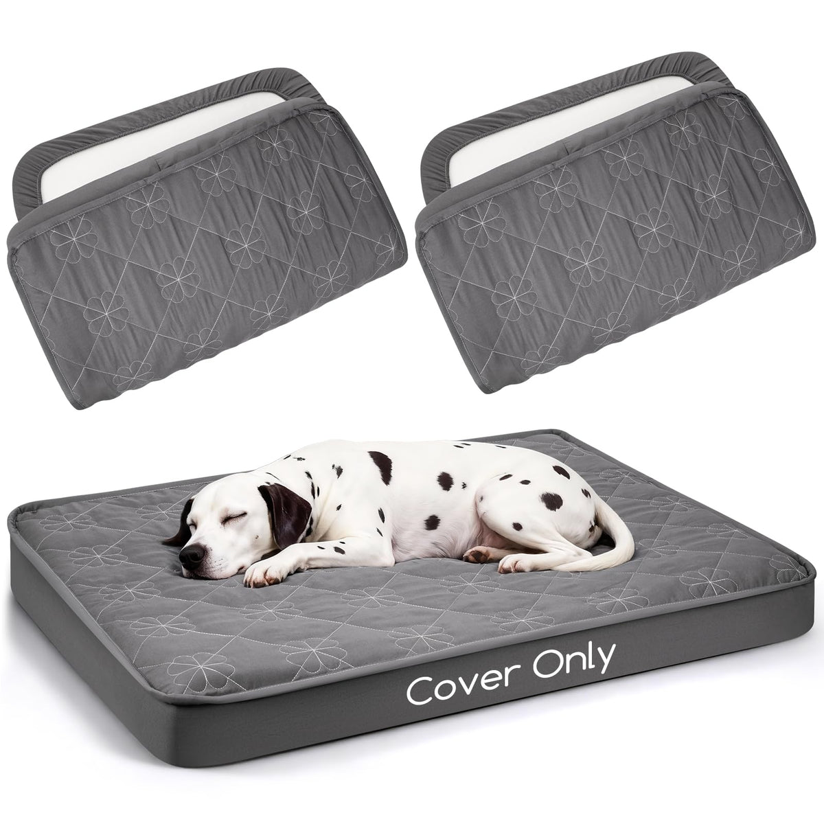 Greatbond waterproof dog bed cover in grey 36x27 protecting bedding from spills.