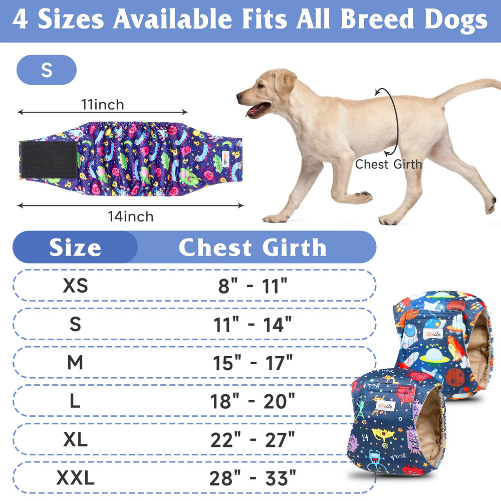 Grecle belly band dots pattern helps training with reliable leakage protection.