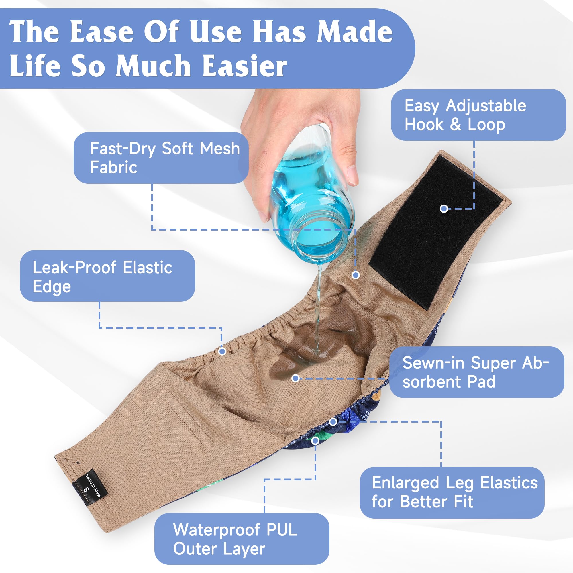 Grecle breathable lining keeps skin dry and comfortable in long wear.