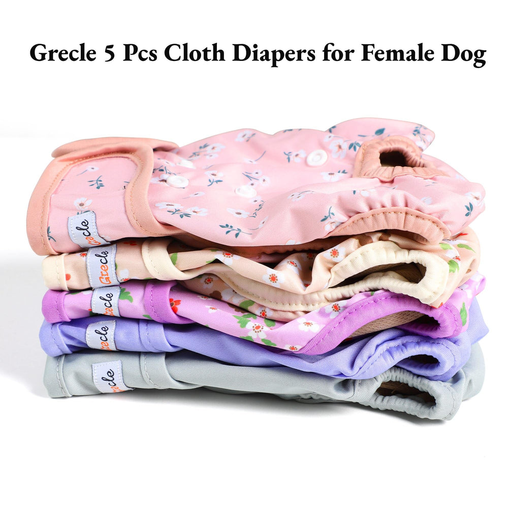 Grecle adjustable snaps securely fit the dog's waist for a customizable fit