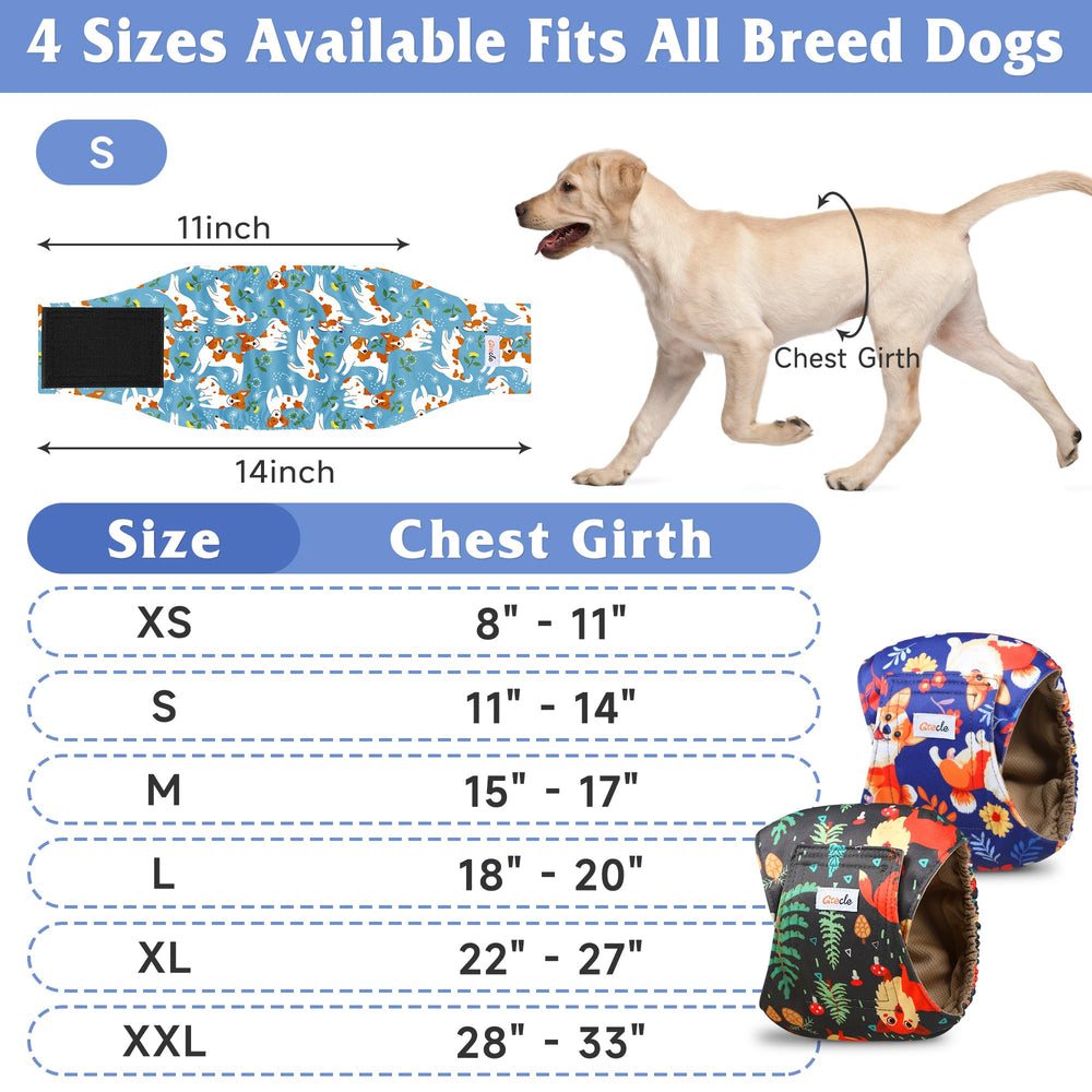 Grecle absorption layers quickly wick urine for excitable urination management.