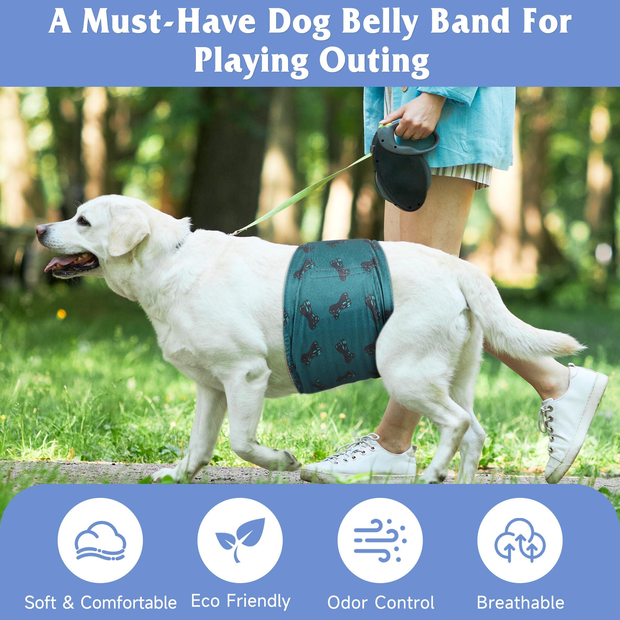 Grecle dog diapers pattern E XL offer cozy, breathable comfort during long wear