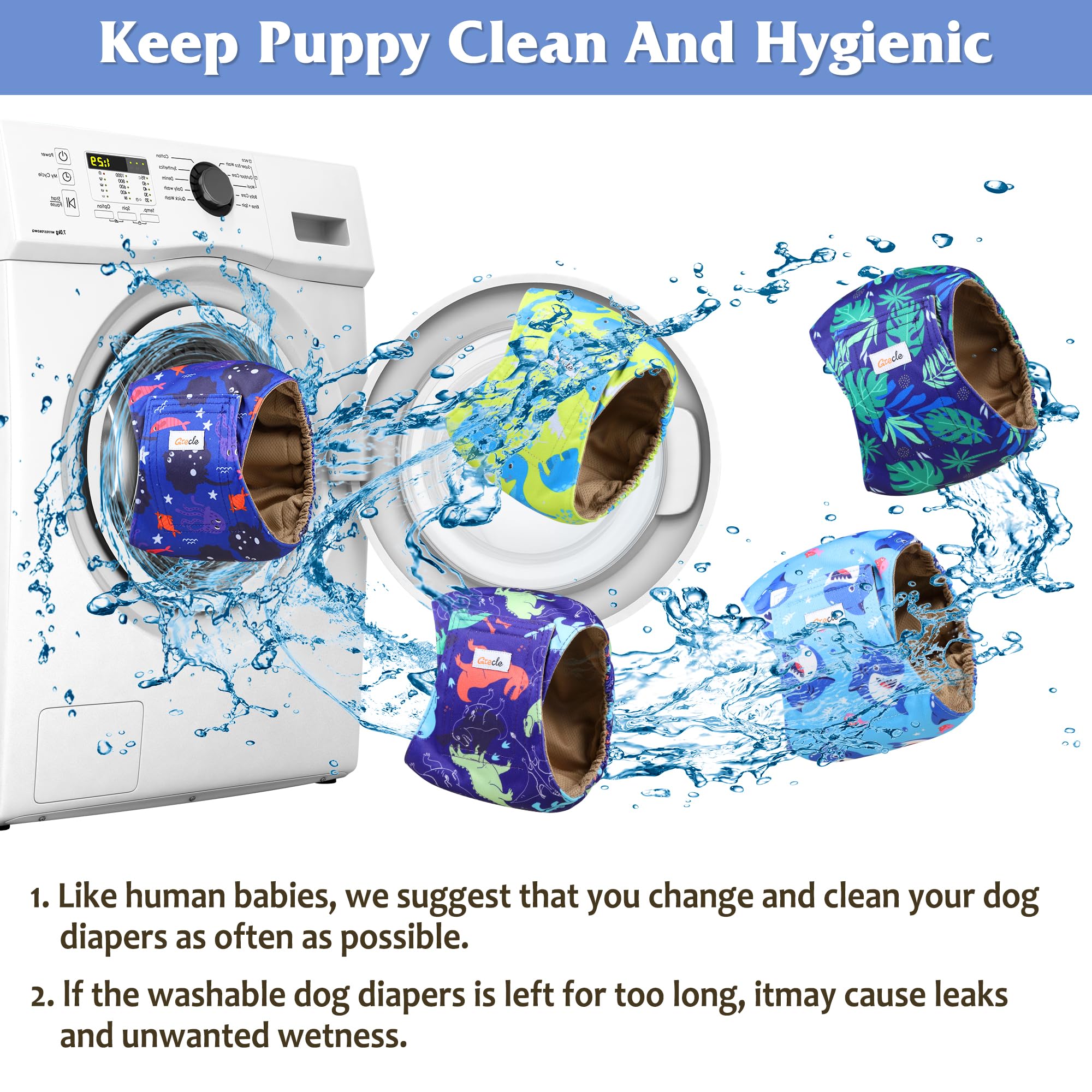 Grecle khaki lining reduces staining while allowing quick urination checks.