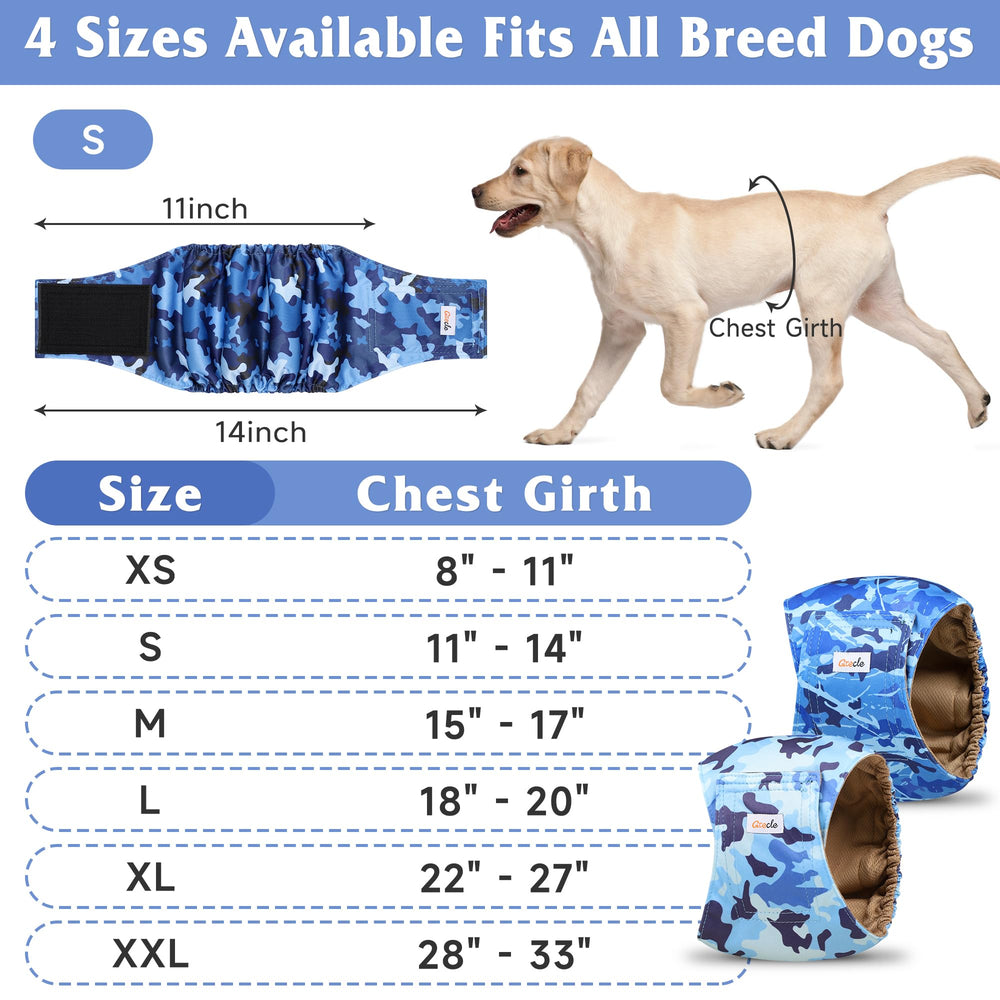 Grecle diaper for male dogs with rapid absorption to keep furniture clean