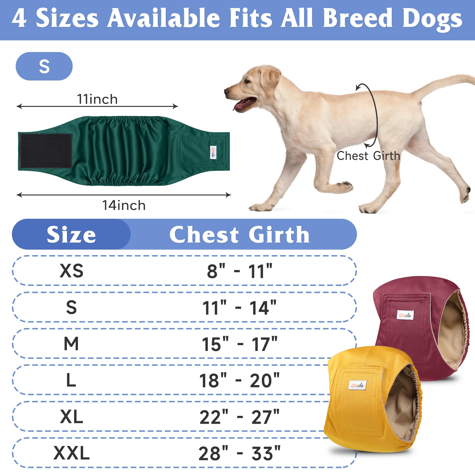 Grecle male dog wrap absorption highlights quick moisture capture to protect furniture