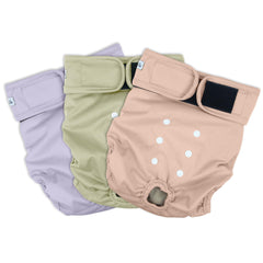 Grecle pink XL washable female dog diaper - adjustable-snaps close-up, customizable fit.