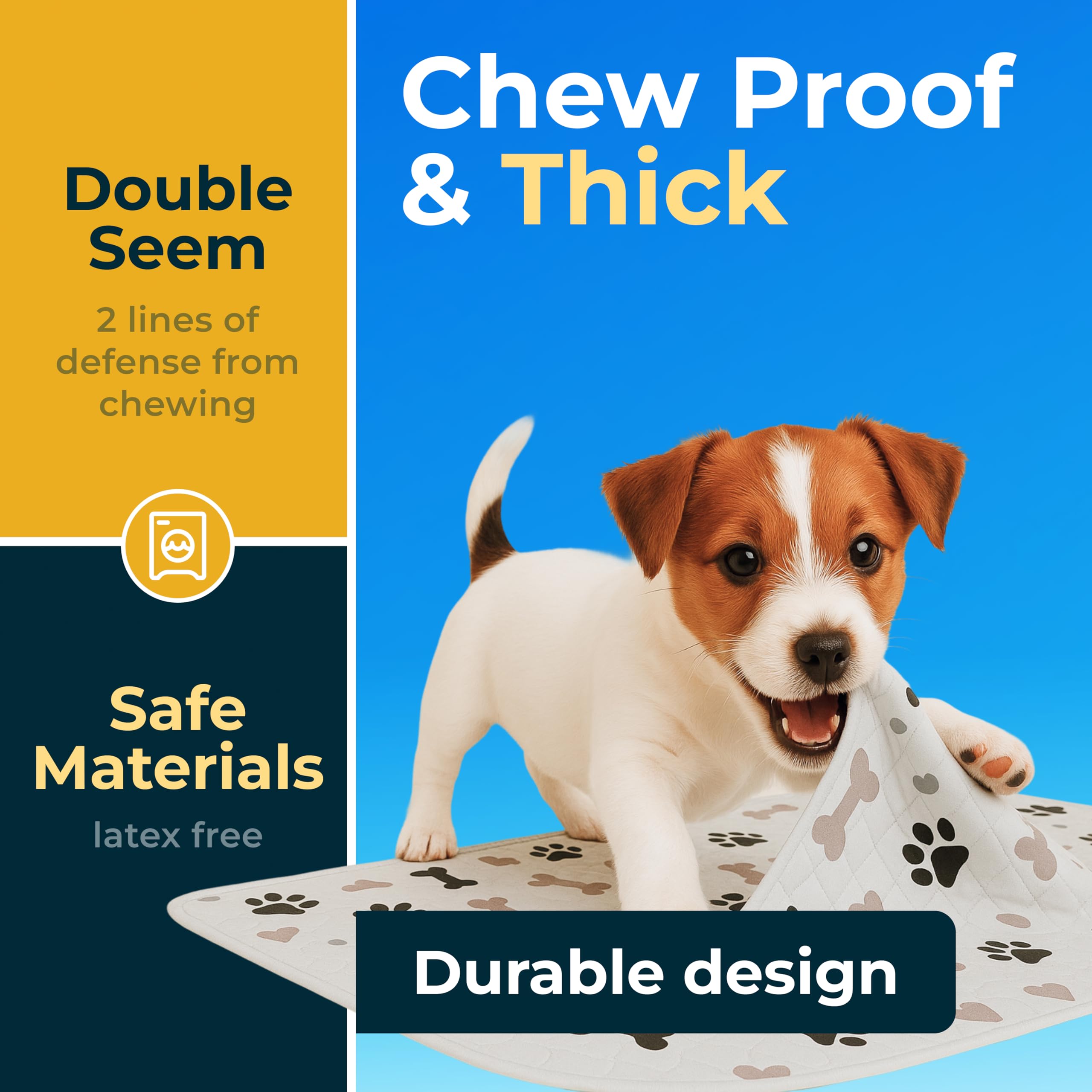 GREEN LIFESTYLE durable training pad is built to last through repeated washes.