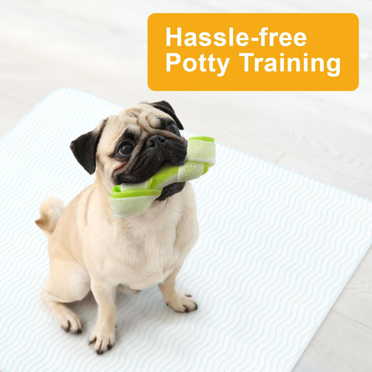 GREEN LIFESTYLE Machine-washable underpads with reinforced seams for long-lasting use.